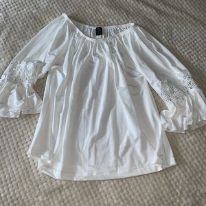 White off the shoulder Tunic